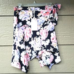 BAND OF GYPSIES Sydney Faux Wrap Mini Skirt